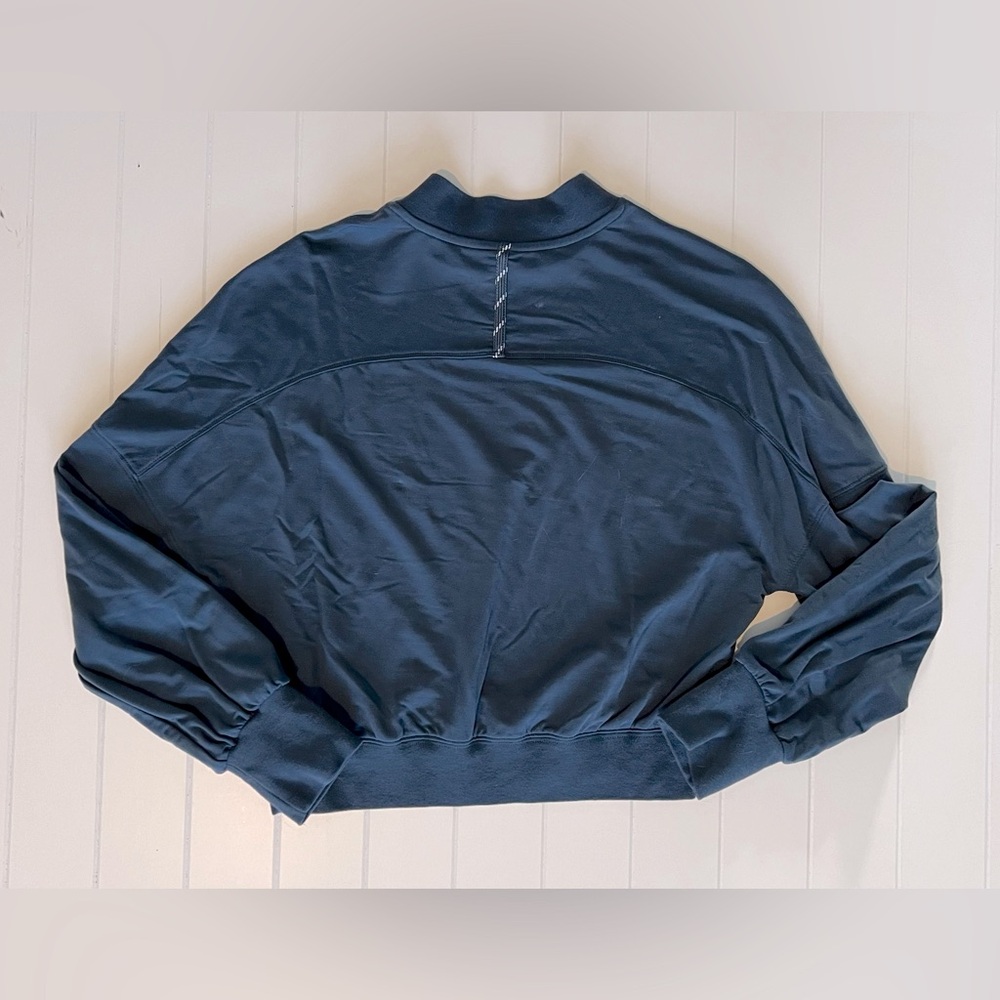 Fabletics Dark Teal Mock-Neck Pull-Over Size M - image 4